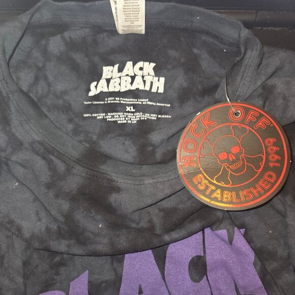 Black Sabbath T-Shirt Wavy Logo metal rock Official T-Shirt XL big NWT - Picture 2 of 2